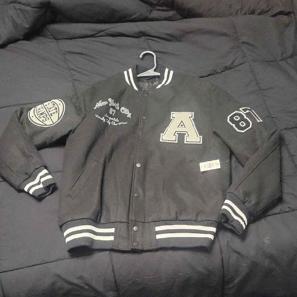 Aeropostale Black Jacket with State Champs Patch